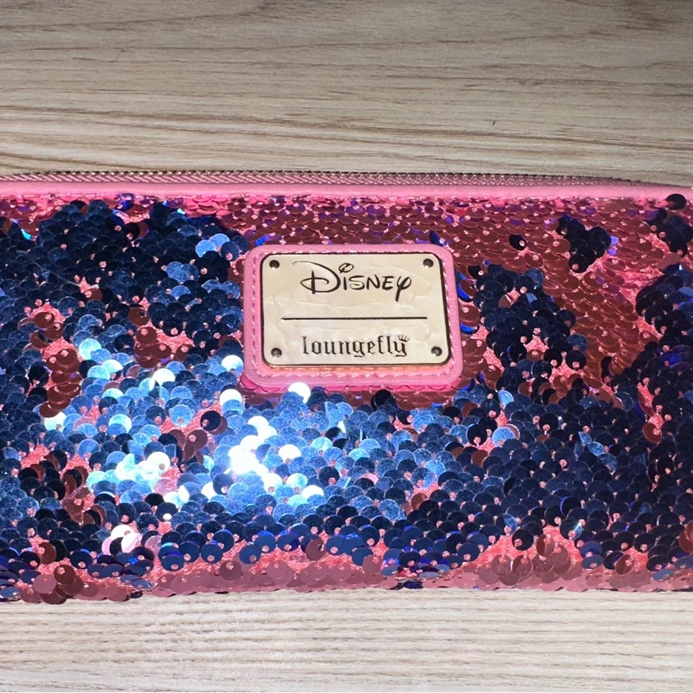 Loungefly Pink and Blue Sequin Wallet